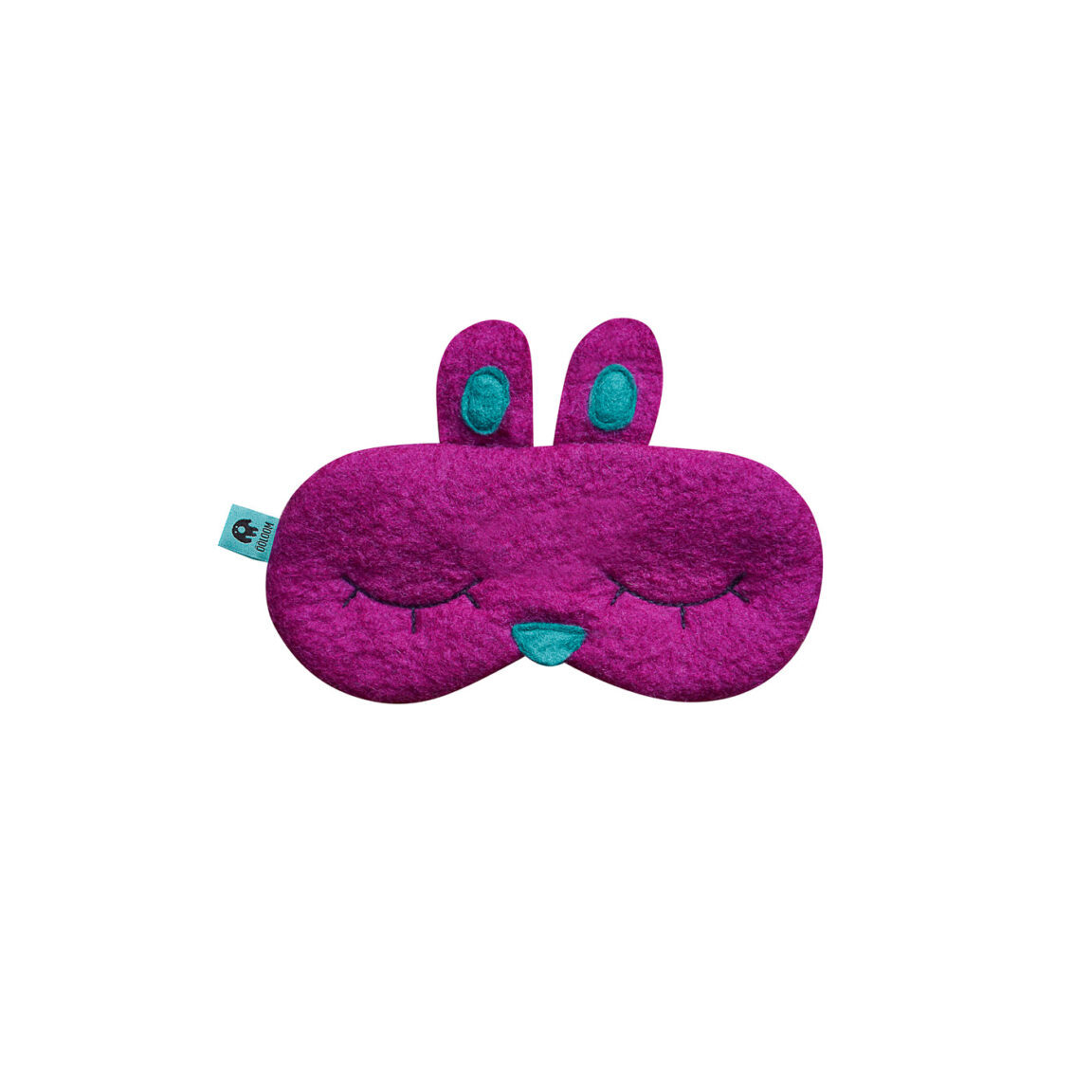 sleeping mask dark pink bunny
